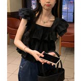 フリルティアードブラウス トップス サマー | kirakiraShop  | 詳細画像8 