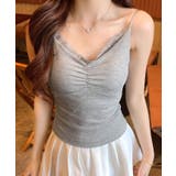 グレー | カップ付きレースキャミソール トップス キャミソール | kirakiraShop 
