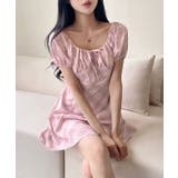 チェック柄パフスリーブミニワンピース ワンピース ミニスカート | kirakiraShop  | 詳細画像3 