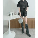 ステッチ半袖シャツジャケット+ショートパンツセットアップ セットアップ トップス | kirakiraShop | 詳細画像14