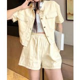 ステッチ半袖シャツジャケット+ショートパンツセットアップ セットアップ トップス | kirakiraShop | 詳細画像3