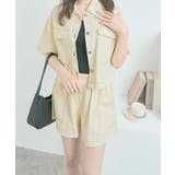 ステッチ半袖シャツジャケット+ショートパンツセットアップ セットアップ トップス | kirakiraShop | 詳細画像24