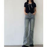 裾フリンジフレアデニムパンツ 3サイズ ボトムス | kirakiraShop | 詳細画像12