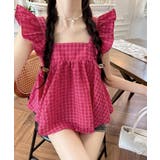 フリルショルダーバックリボントップス トップス 可愛い | kirakiraShop  | 詳細画像15 