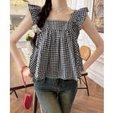 フリルショルダーバックリボントップス トップス 可愛い | kirakiraShop  | 詳細画像5 