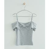 リボンオフショルダーデザイン半袖Tシャツ トップス カットソー | kirakiraShop  | 詳細画像17 