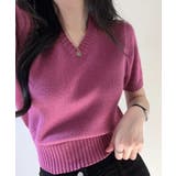 Vネックラグラン半袖ニットソー カットソー ニット | kirakiraShop | 詳細画像13