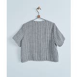 ノーカラーツイード半袖ジャケット アウター ジャケット | kirakiraShop  | 詳細画像25 