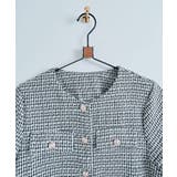 ノーカラーツイード半袖ジャケット アウター ジャケット | kirakiraShop  | 詳細画像26 
