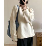 ボリューム袖ラグランニット トップス リブニット | kirakiraShop  | 詳細画像4 