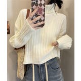 クロップド丈タートルネックリブニット カットソー ニット | kirakiraShop  | 詳細画像19 