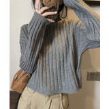 クロップド丈タートルネックリブニット カットソー ニット | kirakiraShop  | 詳細画像30 