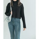 クロップド丈タートルネックリブニット カットソー ニット | kirakiraShop  | 詳細画像9 