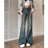 ダメージフレアデニムパンツ 4サイズ ボトムス | kirakiraShop  | 詳細画像3 
