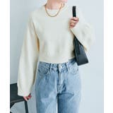 長袖クルーネックショート丈ニット トップス ニット | kirakiraShop  | 詳細画像25 