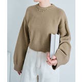 長袖クルーネックショート丈ニット トップス ニット | kirakiraShop  | 詳細画像26 