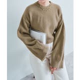 長袖クルーネックショート丈ニット トップス ニット | kirakiraShop  | 詳細画像37 