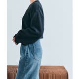 長袖クルーネックショート丈ニット トップス ニット | kirakiraShop  | 詳細画像10 