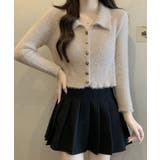 ベージュ | ゴールドボタンニットカーディガン トップス カーディガン | kirakiraShop 