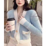 バイカラーニットカーディガン トップス カーディガン | kirakiraShop  | 詳細画像16 