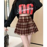 レッド | チェック柄プリーツフレアミニスカート 3サイズ ボトムス | kirakiraShop 