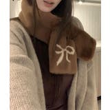 リボンフェイクファーティペット フェイクファーマフラー 小物 | kirakiraShop  | 詳細画像7 