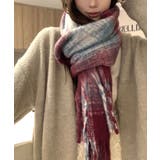 レッド | チェック柄モヘアライクマフラー マフラー モヘアライク | kirakiraShop 