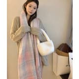 チェック柄モヘアライクマフラー マフラー モヘアライク | kirakiraShop  | 詳細画像16 