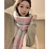 チェック柄モヘアライクマフラー マフラー モヘアライク | kirakiraShop  | 詳細画像17 