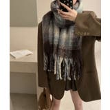 チェック柄モヘアライクマフラー マフラー モヘアライク | kirakiraShop  | 詳細画像5 