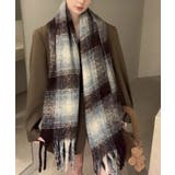 チェック柄モヘアライクマフラー マフラー モヘアライク | kirakiraShop  | 詳細画像8 