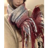 チェック柄モヘアライクマフラー マフラー モヘアライク | kirakiraShop  | 詳細画像10 