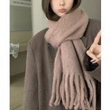 ベージュ | モヘアライクフリンジマフラー マフラー フリンジ | kirakiraShop 