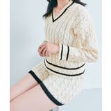 Vネックラインニット＋ニットショートパンツセットアップ セットアップ トップス | kirakiraShop  | 詳細画像16 