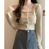 ショート丈シャギーニットカーディガン トップス カーディガン | kirakiraShop  | 詳細画像14 