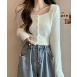 ショート丈シャギーニットカーディガン トップス カーディガン | kirakiraShop  | 詳細画像10 