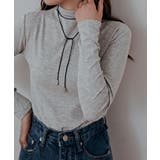 モクグレー | 裏起毛ハーフネックトップス トップス ハーフネック | kirakiraShop 