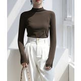 ブラウン | 裏起毛ハーフネックトップス トップス ハーフネック | kirakiraShop 