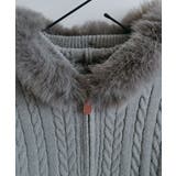 エコファーフードケーブルニットジップカーディガン トップス ケーブルニット | kirakiraShop  | 詳細画像17 