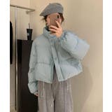 スカイブルー | ショート丈中綿ジャケット アウター ジャケット | kirakiraShop