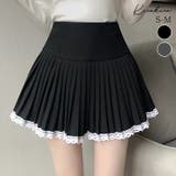 レースパイピングミニプリーツスカート ボトムス ミニスカート | kirakiraShop  | 詳細画像1