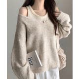 ニットインナーキャミ付きニットプルオーバー2点セット トップス アンサンブル | kirakiraShop | 詳細画像3