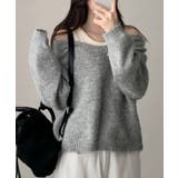 ニットインナーキャミ付きニットプルオーバー2点セット トップス アンサンブル | kirakiraShop | 詳細画像25