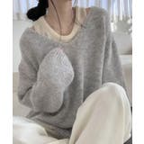 ニットインナーキャミ付きニットプルオーバー2点セット トップス アンサンブル | kirakiraShop | 詳細画像30