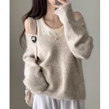 ニットインナーキャミ付きニットプルオーバー2点セット トップス アンサンブル | kirakiraShop | 詳細画像5