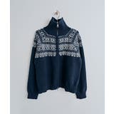 ノルディック柄ダブルジップニットカーディガン トップス ニット | kirakiraShop  | 詳細画像13 