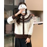 ノルディック柄シャギーカーディガン トップス カーディガン | kirakiraShop  | 詳細画像2 