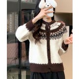 ノルディック柄シャギーカーディガン トップス カーディガン | kirakiraShop  | 詳細画像6 