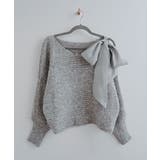 スパンコールワンショルダーリボンニット トップス ニット | kirakiraShop  | 詳細画像5 