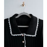 ビッグカラーレースリブトップス トップス カーディガン | kirakiraShop | 詳細画像7